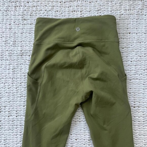 Lululemon Bronze Green Invigorate 25" Tight - Size 2 - Picture 4 of 7